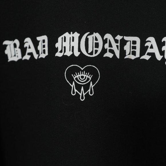 Bad Monday Barbed Cuff Black Crewneck Sweatshirt - Picture 5 of 10